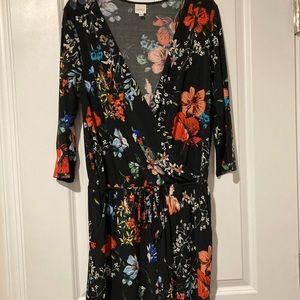 Kaileigh Black Floral Romper XL